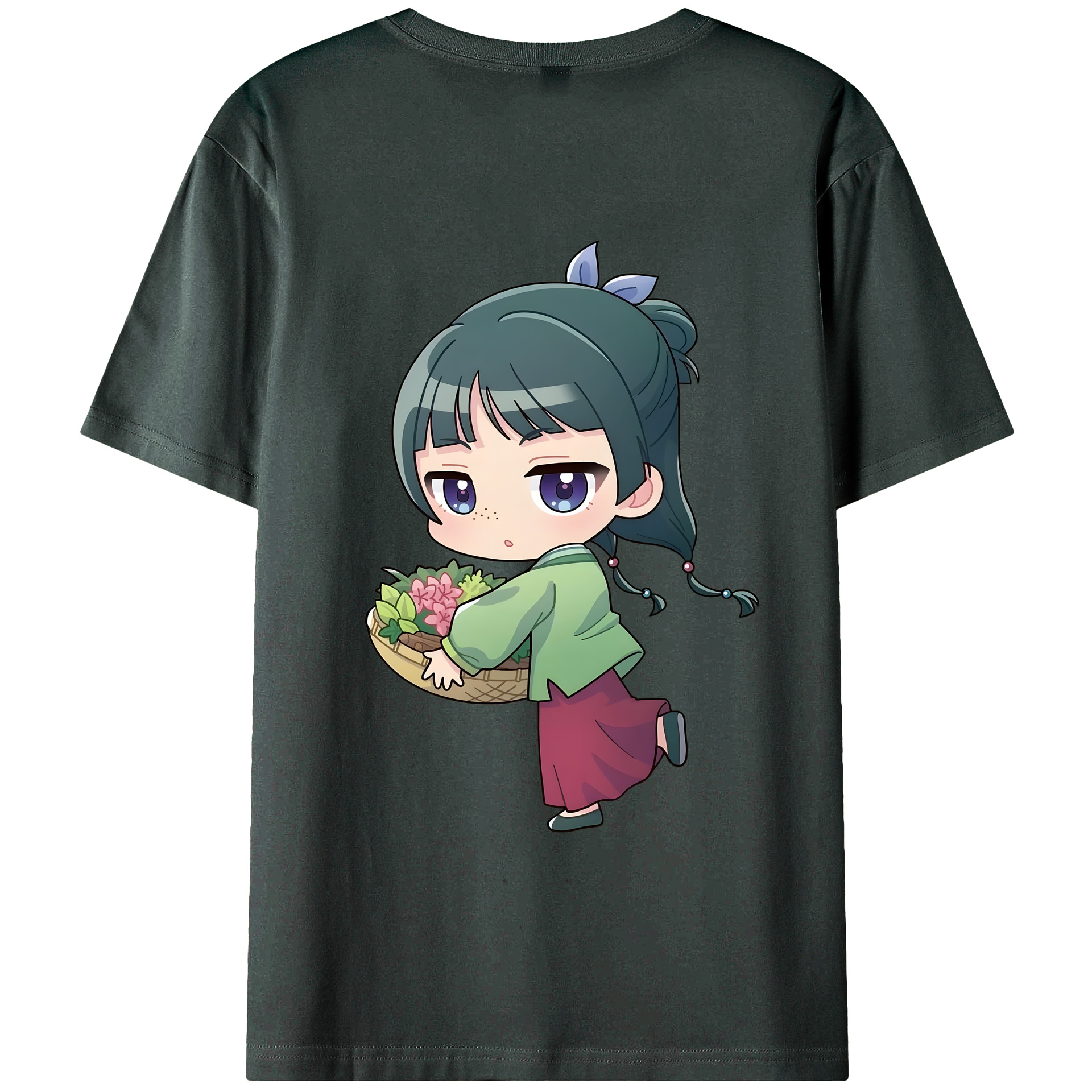 （画像用） 薬屋のひとりごと The Apothecary Diaries 綿100％ メンズ半袖Tシャツ（バックプリント） 通気性
